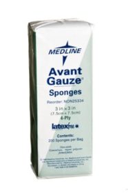 GAUZE SPONGE NON-WOVEN 4 PLY NON-STERILE 7.5CM X 7.5CM