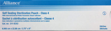 Sterilization Pouch 2.75″ x 9″ Class 4 Self-Sealing Multi-Parameter Indicator