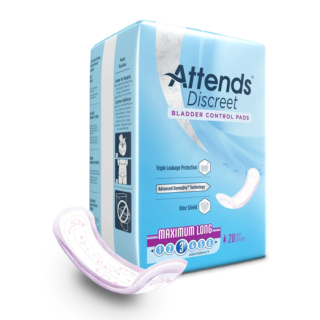 Attends Discreet Women's Maximum Long Pads - Home Health Store Inc