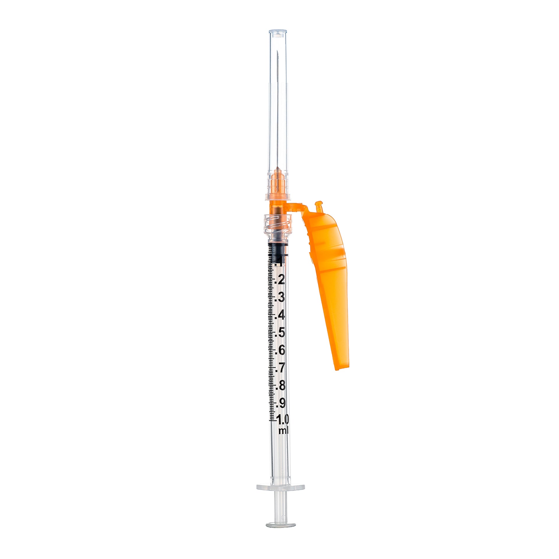 BX/50 - SOL-CARE 1ml Luer Lock Syringe w/Safety Needle 25G*1 (needle aside)