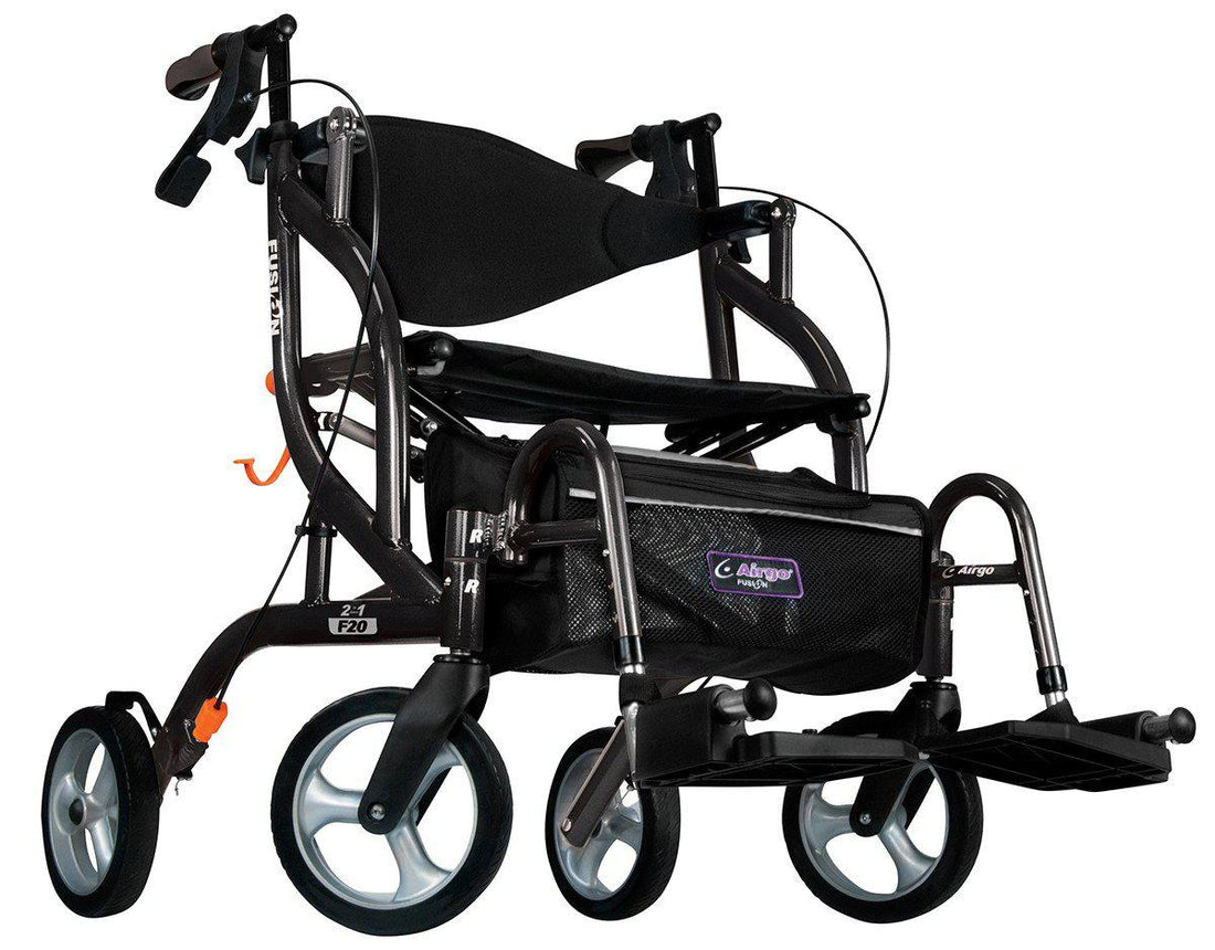 Airgo Fusion F23 Side-Folding Rollator & Transport Chair