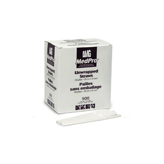 AMG 018-550 (CS20) BX/500 FLEXIBLE STRAW, WRAPPED,
19CM X 6MM