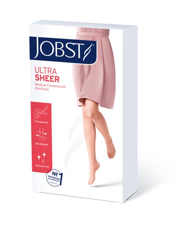 Pr/1 Jobst Ultrasheer Women, Thigh High, 15-20Mmhg, Xl, Espresso, Closed Toe