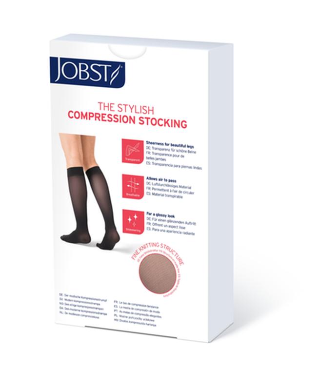 Pr/1 Jobst Ultrasheer Women, Knee High, 30-40Mmhg, Sm, Classic Black, Open Toe