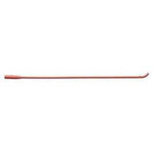 Red Rubber Latex Intermittent Catheter, 14FR, 16 in, Coudé Tip (Box of 12)
