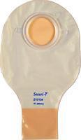 GNX 210214 BX/10 Genairex Securi-T Two-piece Drainable Pouch with Two Sided Comfort Panel and Tail Closure 2-1/4" Flange, 10" L, Opaque, 4" Collar