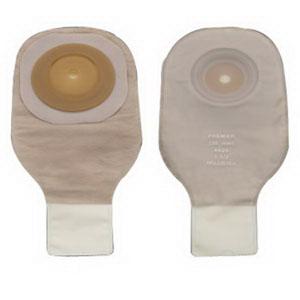 Premier One-Piece Convex Drainable Pouch, 12 in, Transparent, Cut-to-Fit