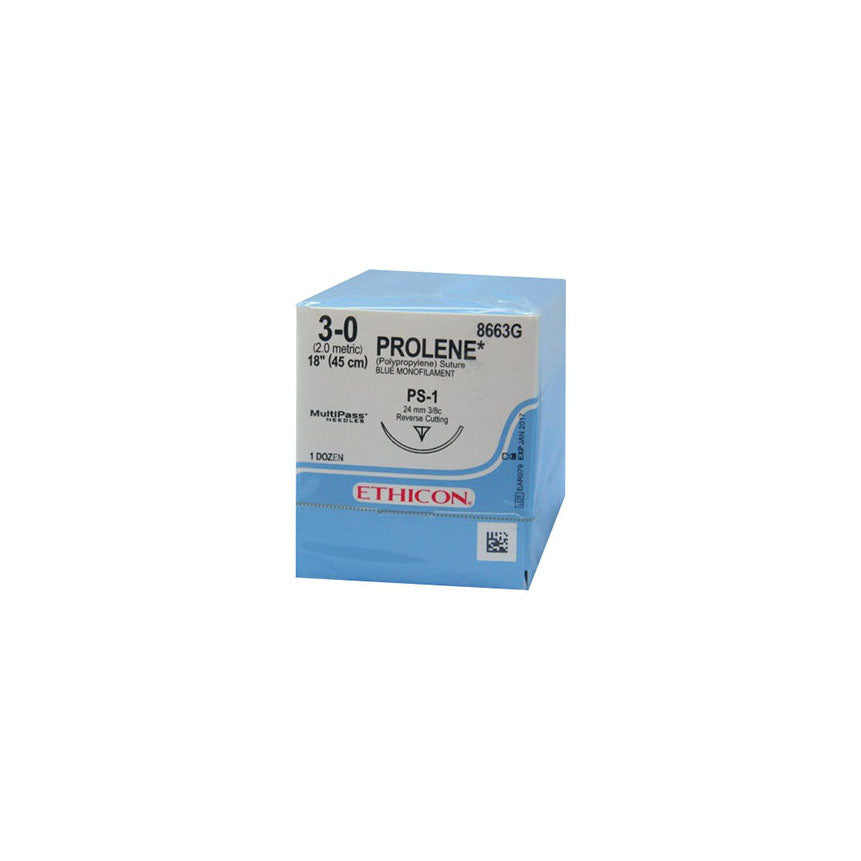 BX/12 SUTURE 5-0 PROLENE MONO 18" PS2 NEEDLE BLUE