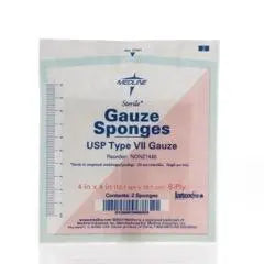 MDL NON21448 BX/100 (PK2) STERILE GAUZE SPONGE, 8PLY, 10CM X 10CM.