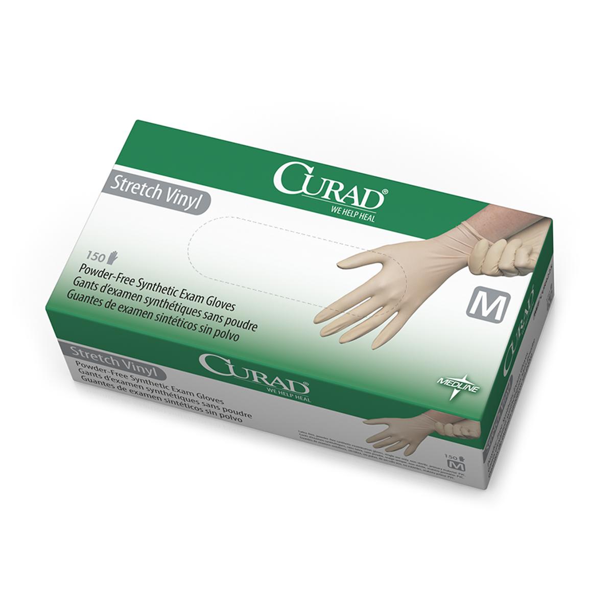 Vinyl Stretch Examination Gloves – Small, Powder-Free (Box of 150)