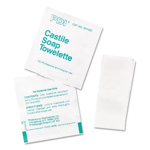 PDI D41900 BX/100 CASTILE SOAP TOWLETTES
