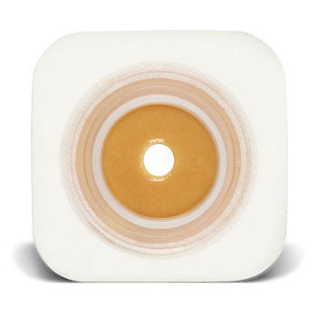 Natura® Stomahesive® Skin Barrier, 4" X 4" (10cm X 10cm) Tan, Cut-To-Fit Stoma Opening 1/2" - 1-1/4" (13mm - 32mm), Flange 1-3/4" (45mm) - Box Of 10 - Home Health Store Inc