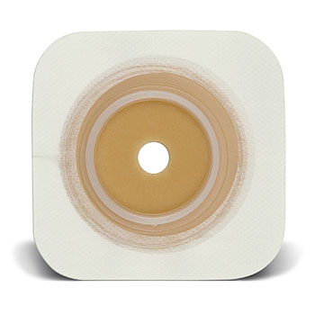 Natura® Durahesive® Skin Barrier, 4" X 4" (10cm X 10cm) , Cut-To-Fit Stoma Opening 1/2" - 1-3/4" (13mm - 45mm), Flange 2-1/4" (57mm) - Box Of 10 - Home Health Store Inc