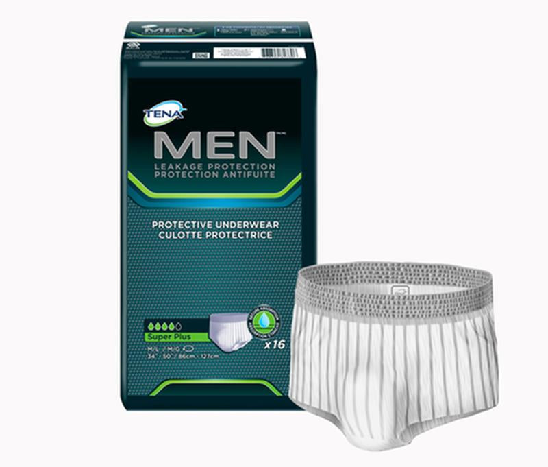 Cs/4Pkg (16/Pkg) Tena Men Protective Underwear - Now Small/Medium - Super Plus Absorbancy W/ Odor Protection Cotton-Soft