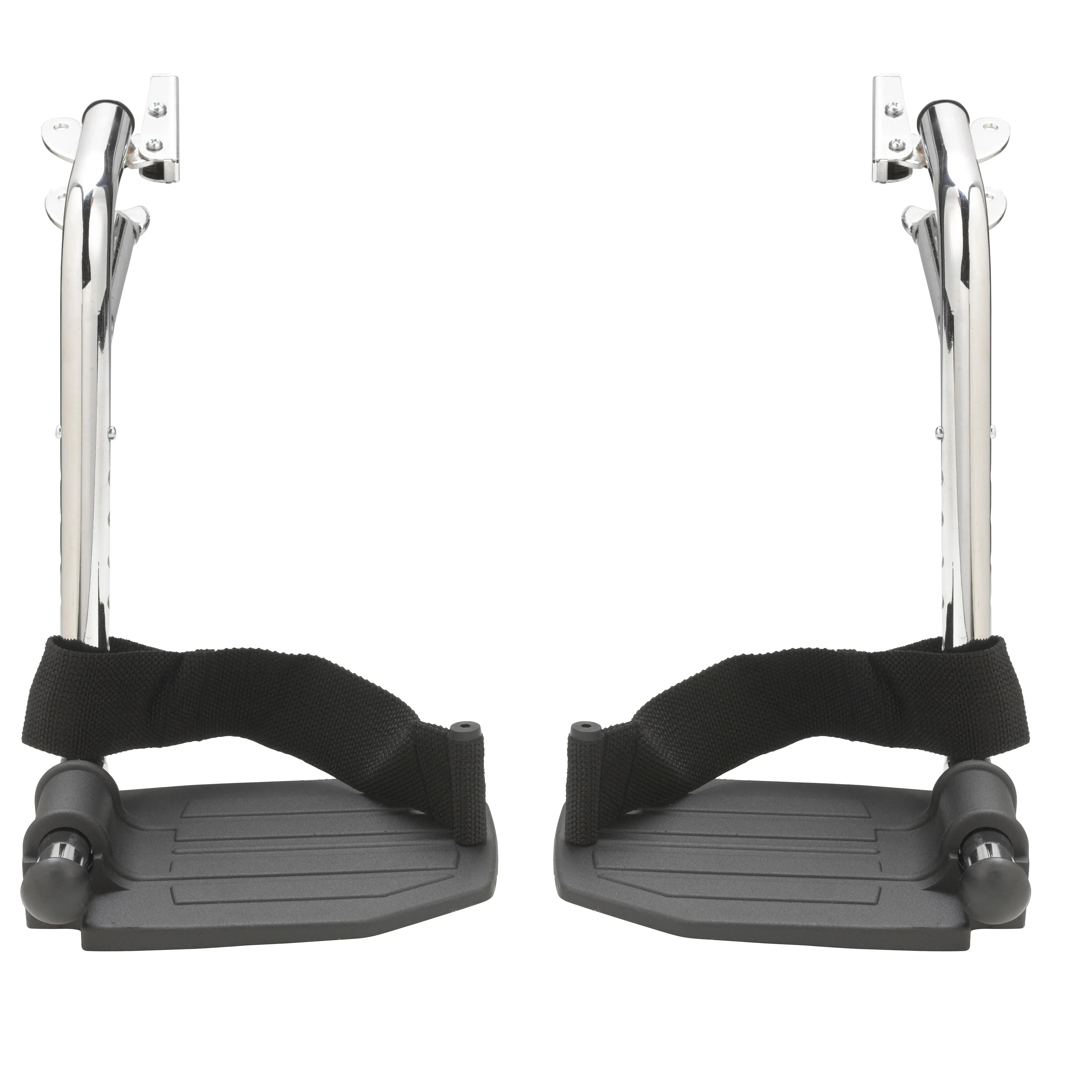 Chrome Swing Away Footrests with Aluminum Footplates - Home Health Store Inc