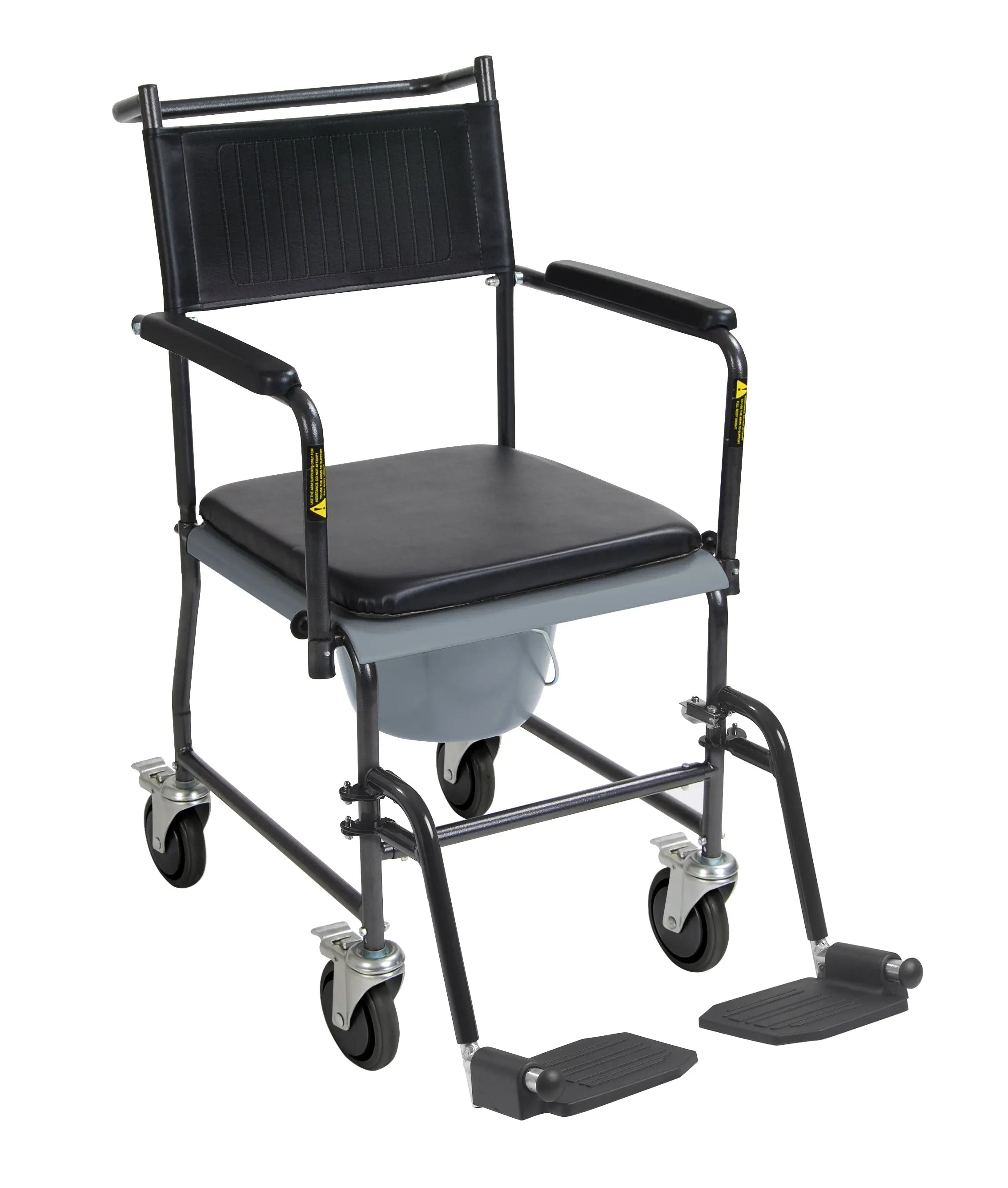 Upholstered Drop Arm Wheeled Commode - Home Health Store Inc