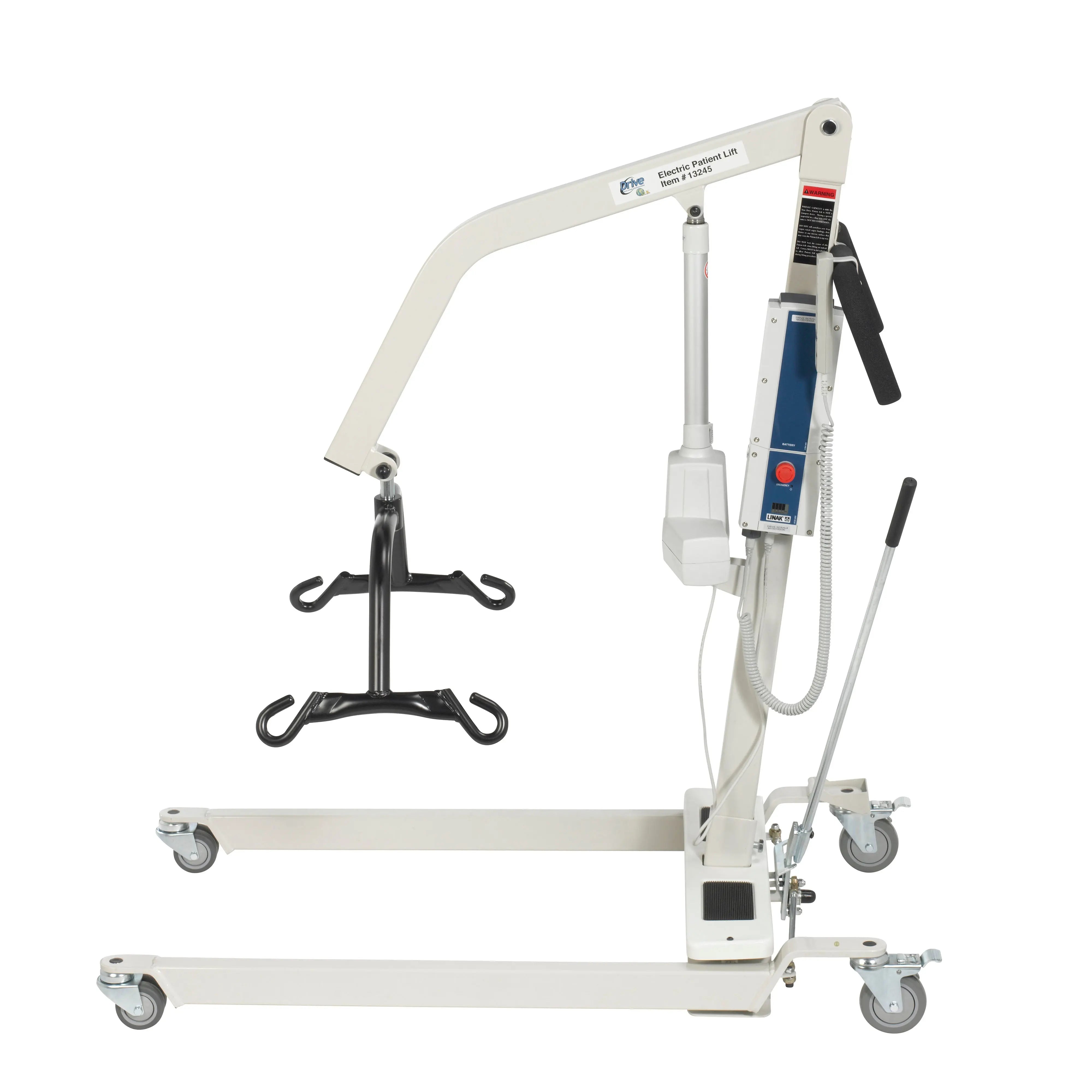 Bariatric Battery Powered Electric Patient Lift with Four Point Cradle and Rechargeable, Removable Battery - Home Health Store Inc