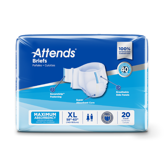 Attends Briefs Maximum Absorbency, X Large