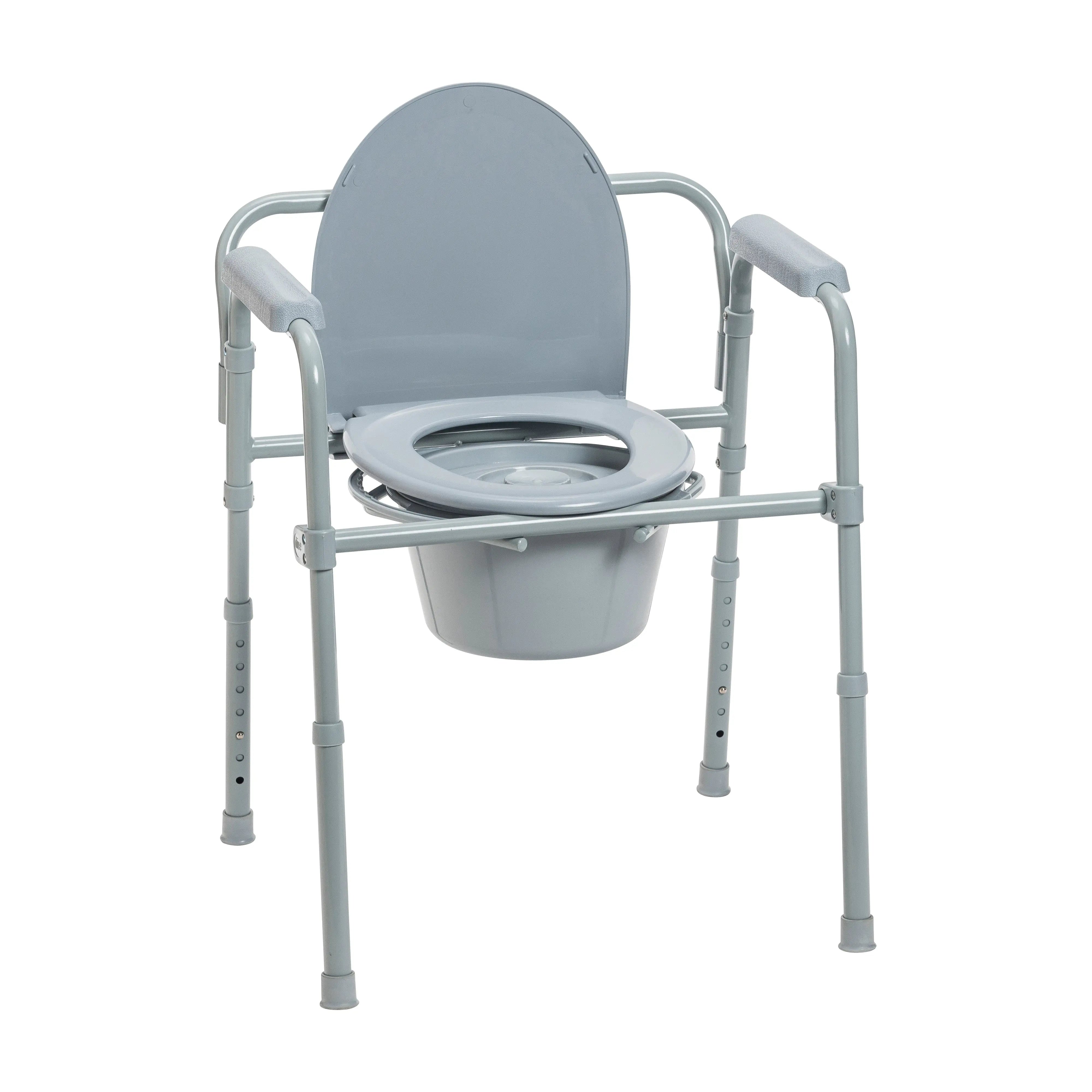 Steel Folding Deep Seat Bedside Commode - Home Health Store Inc