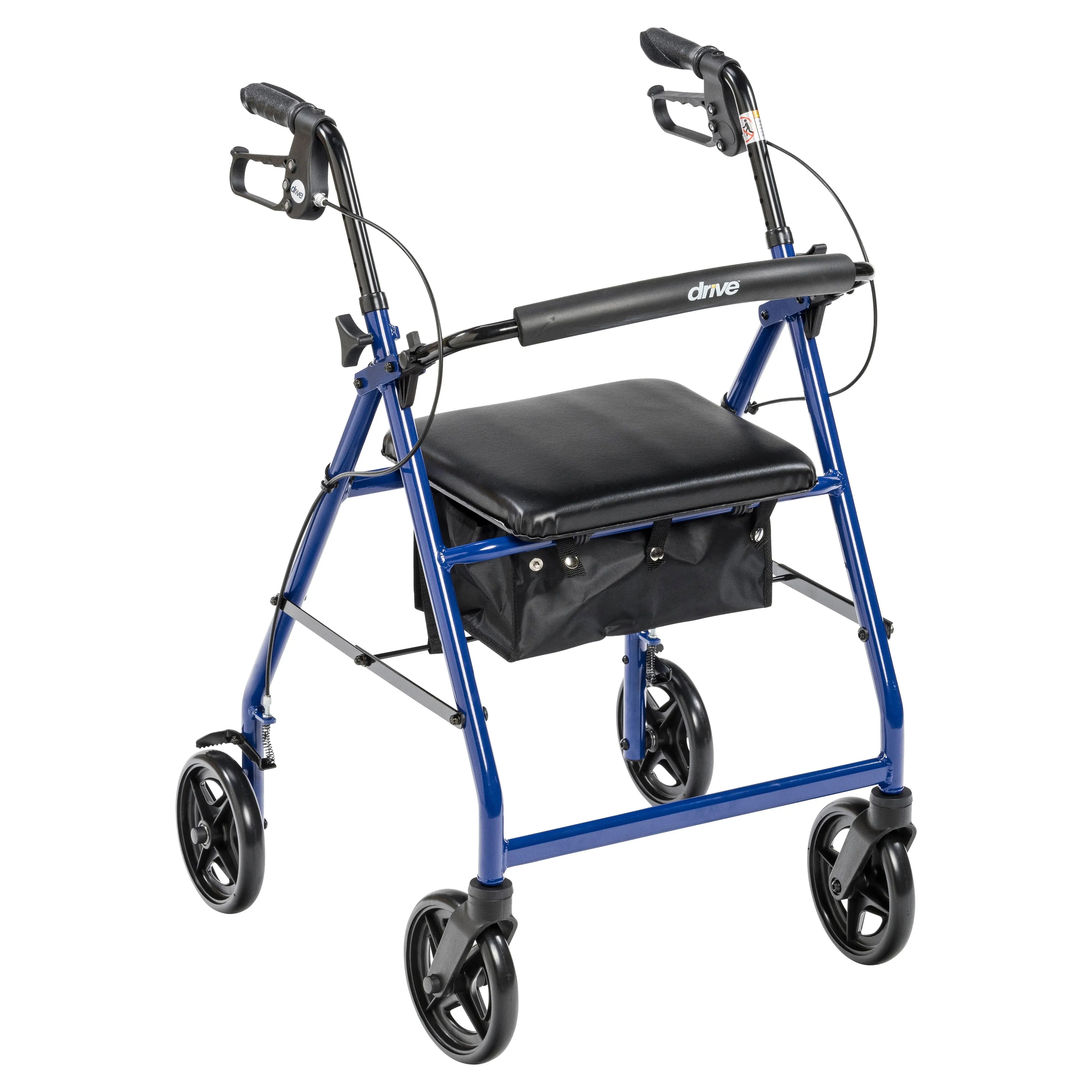 Aluminum Rollator Rolling Walker with Fold Up and Removable Back Support and Padded Seat - Home Health Store Inc