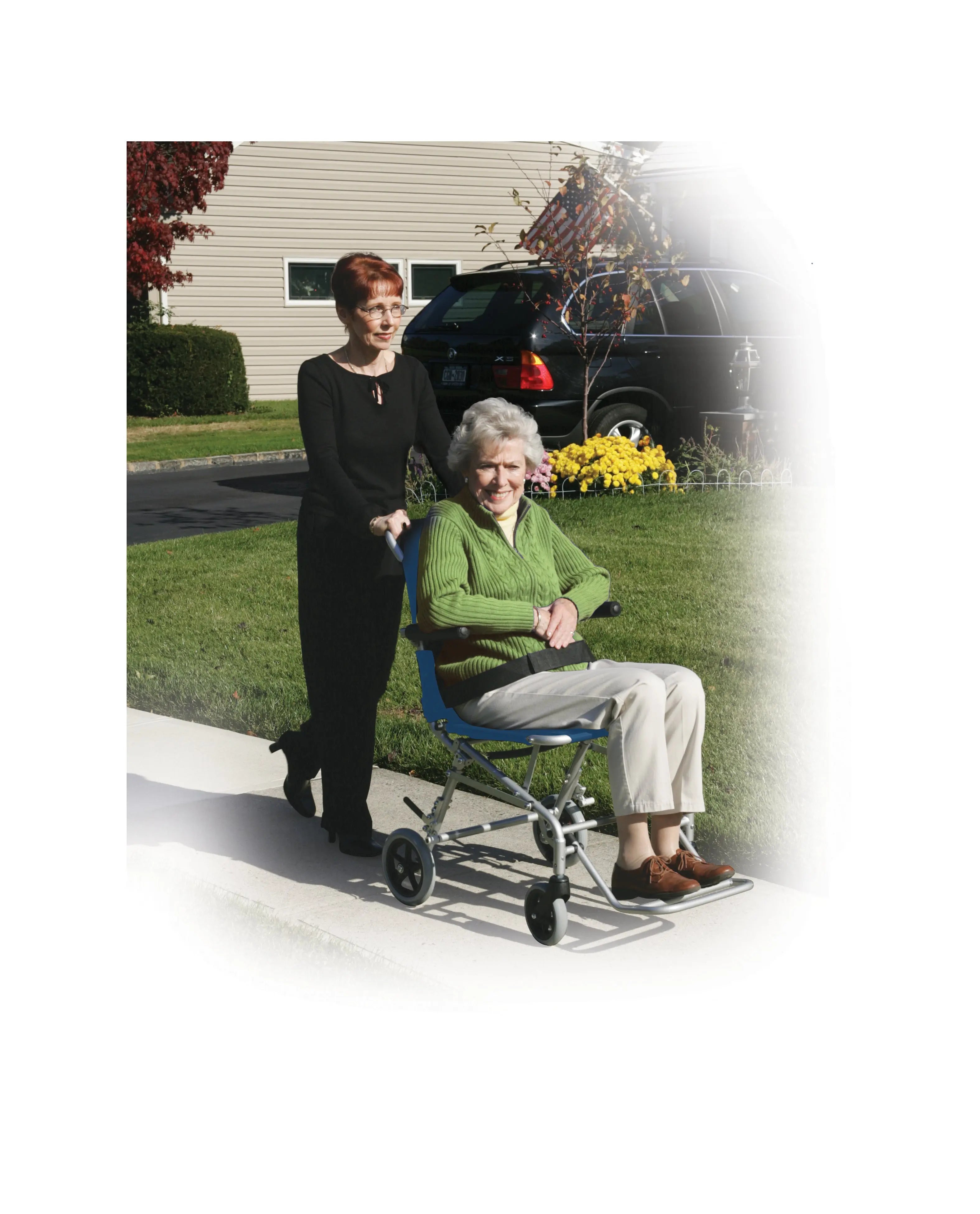 Super Light Folding Transport Wheelchair with Carry Bag - Home Health Store Inc