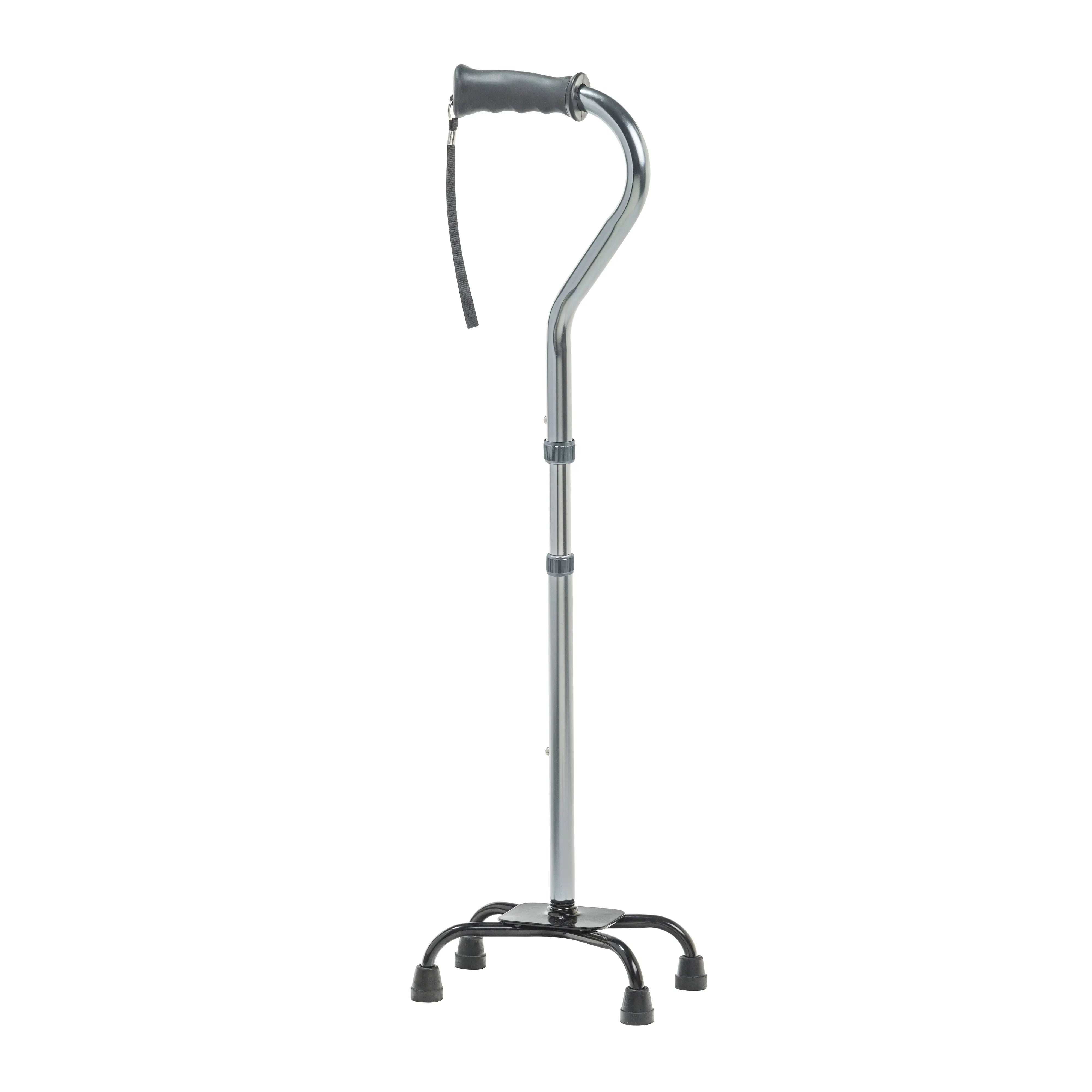 Folding Quad Cane, Small Base, Charcoal - Home Health Store Inc