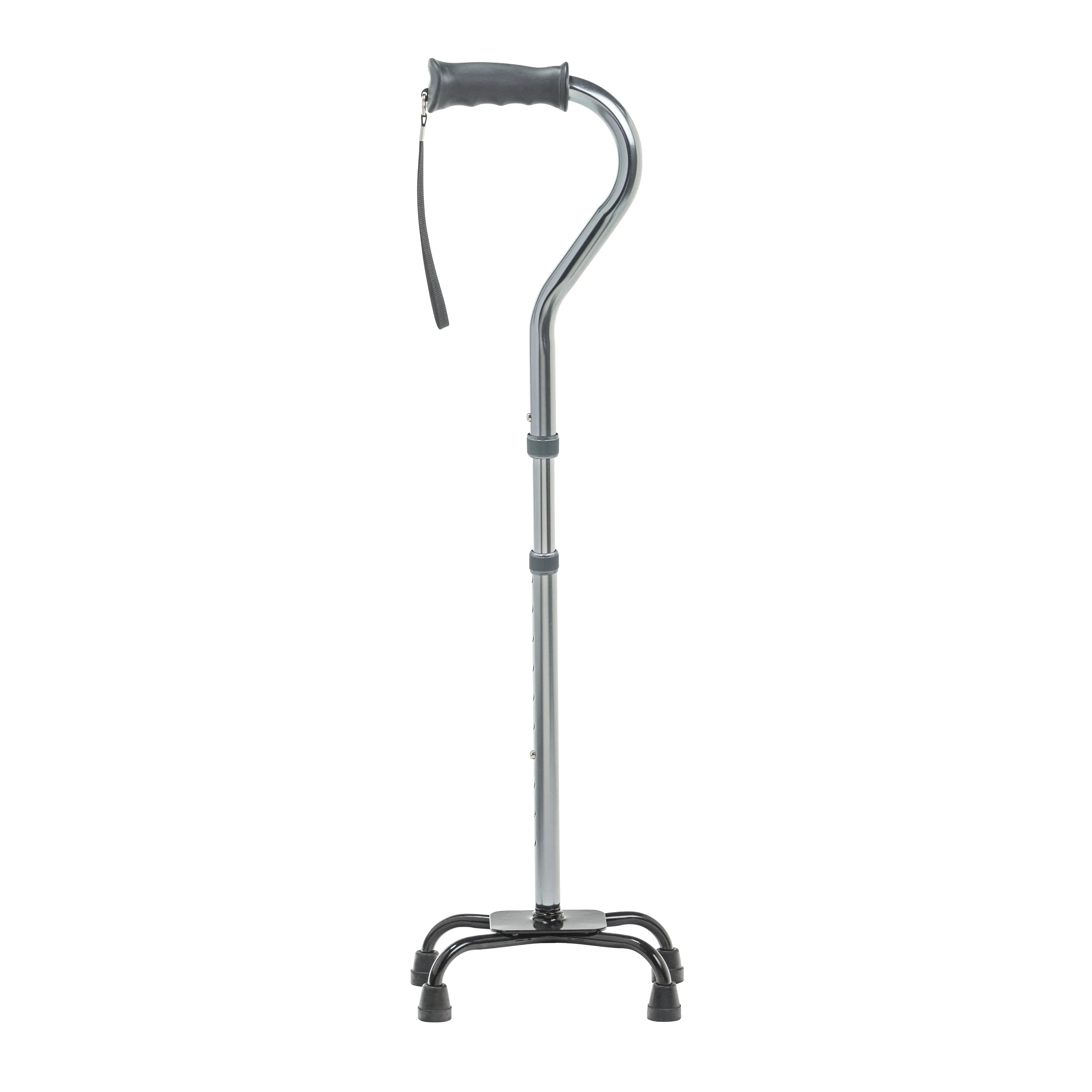 Folding Quad Cane, Small Base, Charcoal - Home Health Store Inc