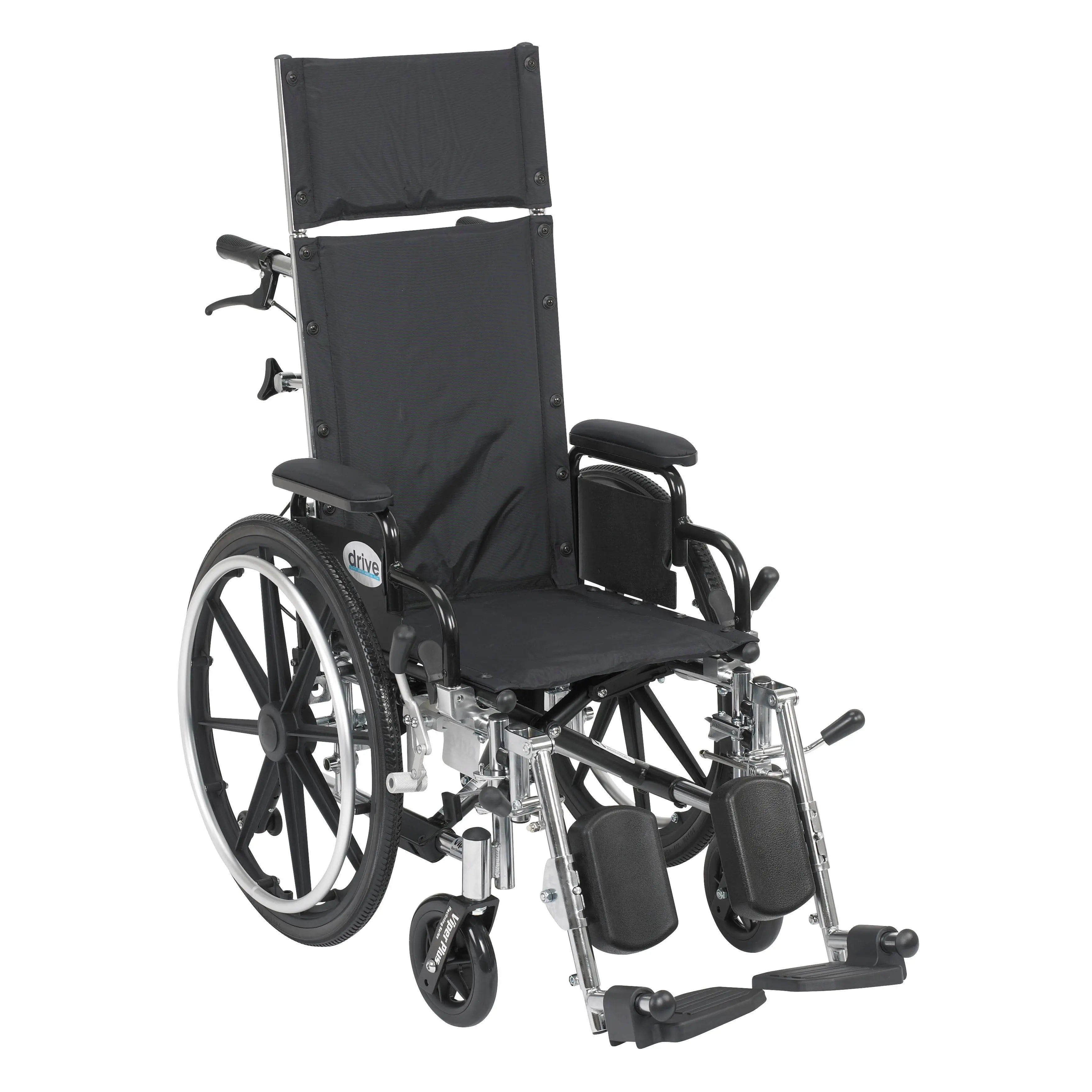 Viper Plus Light Weight Reclining Wheelchair with Elevating Leg rest and Flip Back Detachable Arms - Home Health Store Inc