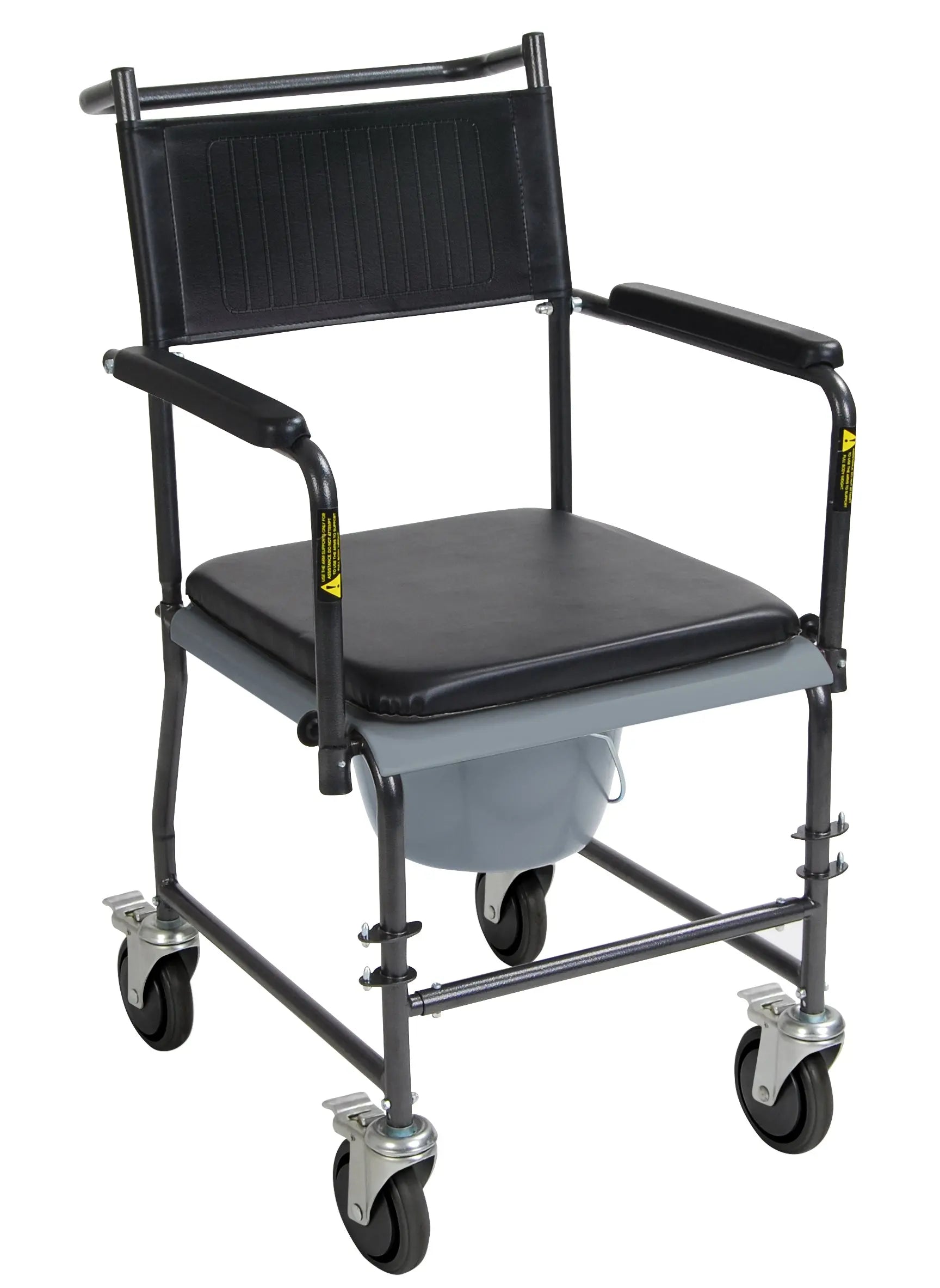 Upholstered Drop Arm Wheeled Commode - Home Health Store Inc