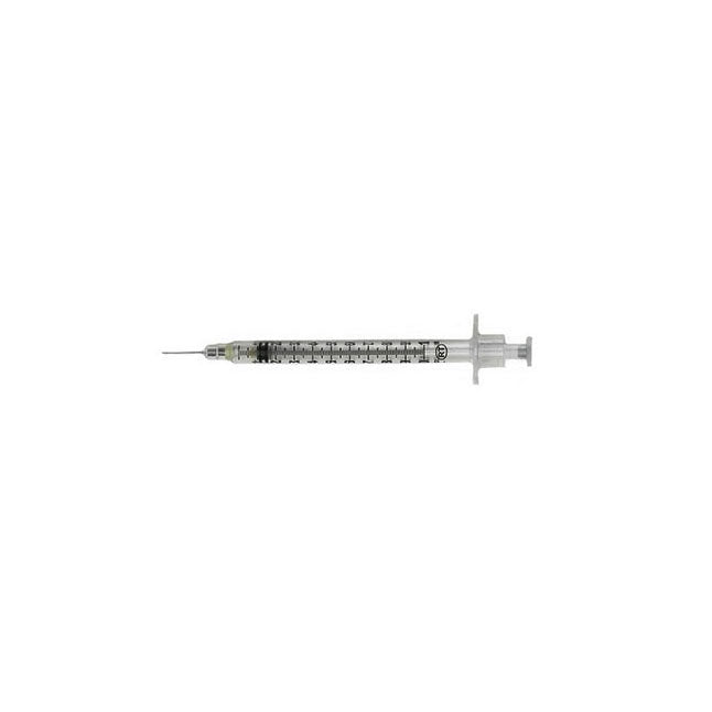 BX/100 VANISHPOINT SYRINGE WITH NEEDLE, RETRACTABLE 1ML TB SYRINGE WIT