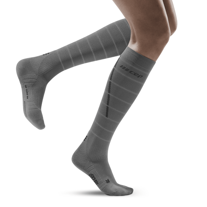 Extreme Fit Reflective Knee High Compression Socks Pair, Back
