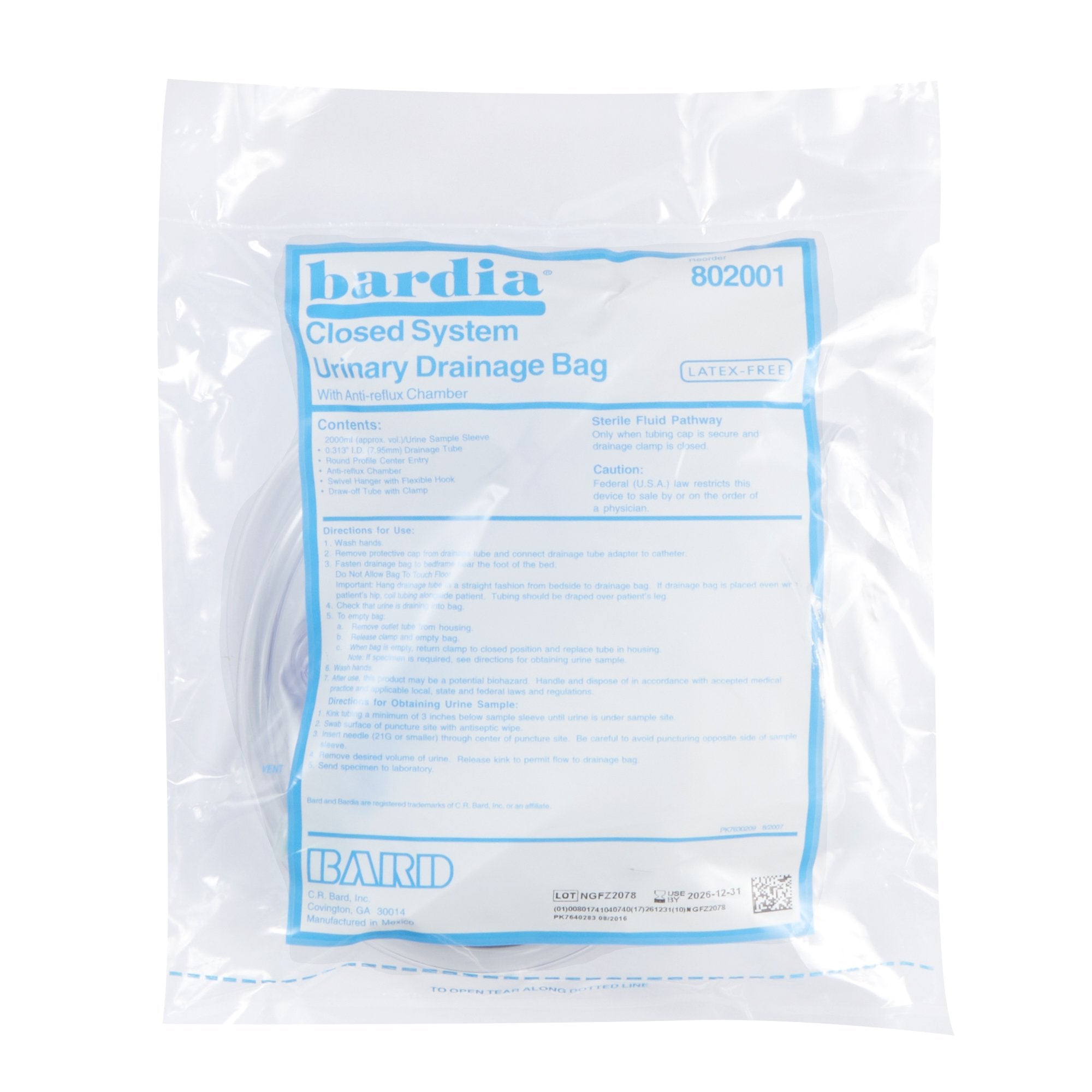 Bard Urinary Drainage Bag