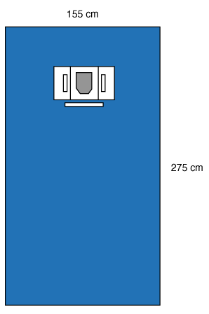3M 1055 BX/20  DRAPE OPTHALMIC SHEET W/ INCISE FILM & POUCHES, 62 X 107IN (NON RETURNABLE).