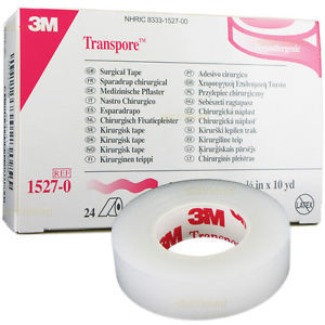 3M Transpore Surgical Tape, 0.5-2 in x 10 yd