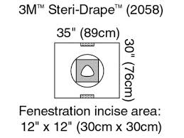 3M 2058 BX/10  DRAPE-STERI APERTURE POUCH 35IN X 30IN