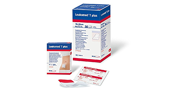 Leukomed T Plus Wtrprf Adh Transp Sterile Dressing W/Abs Pad 10cm X 20cm (Hospital Pack) - Box Of 50 - Home Health Store Inc