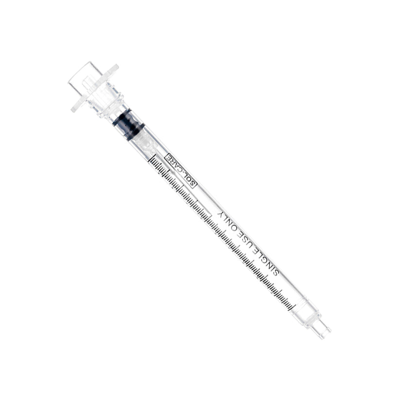 BX/25 - SOL-CARE 1ml Safety Syringe Allergy Tray 26G*3/8'' IDB