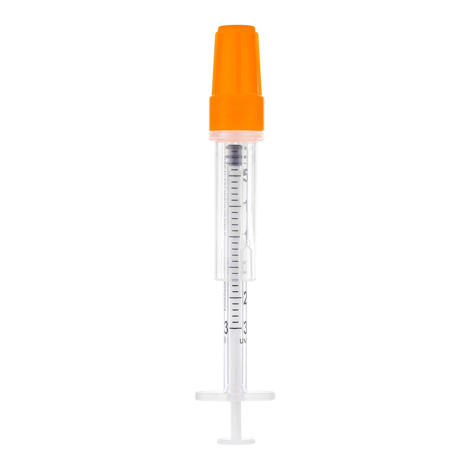 BX/100 - SOL-GUARD 0.5ml Insulin Safety Syringe w/Fixed Needle 29G*1/2'' (U-100 Insulin Only)