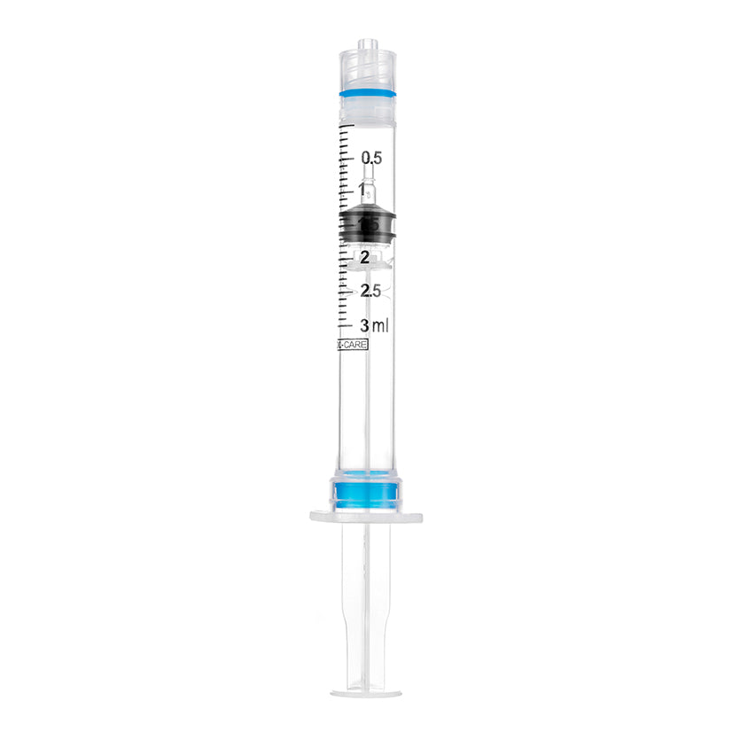 BX/100 - SOL-CARE 3ml Luer Lock Safety Syringe w/Exch Needle 23G*1