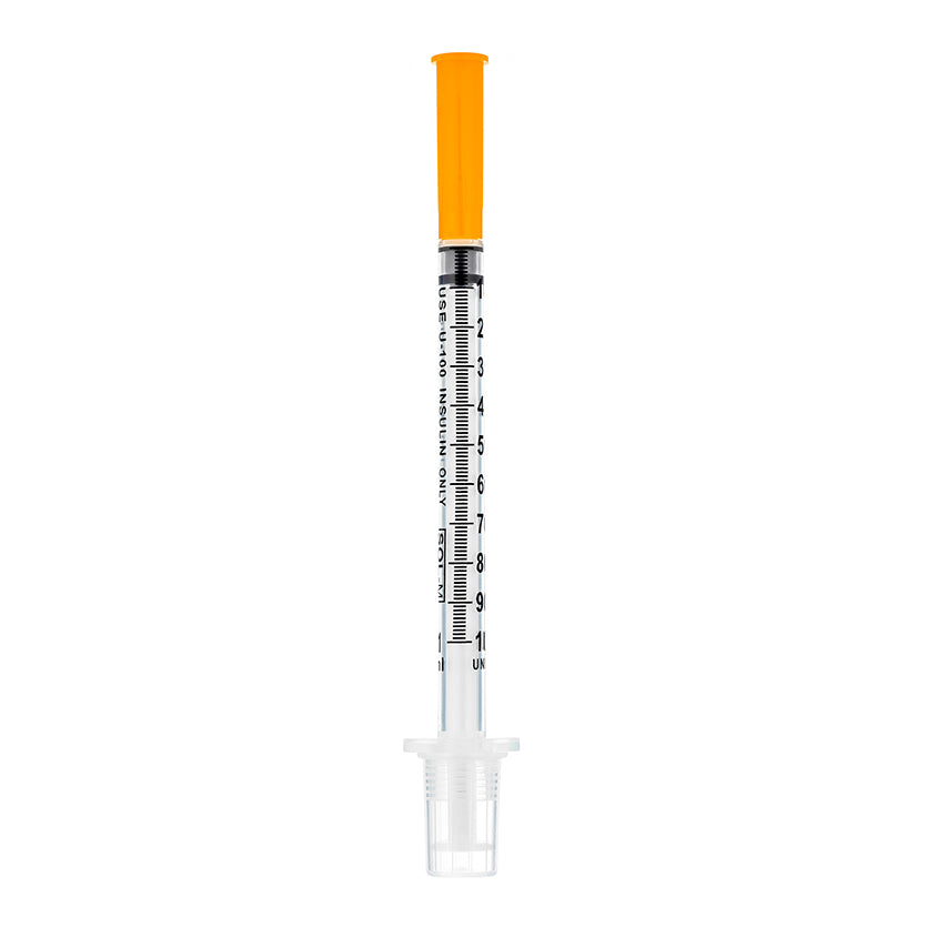 BX/100 - SOL-M 1ml Insulin Syringe w/Fixed Needle 27G*5/8(U-100 Insulin Only)(PE Bag)