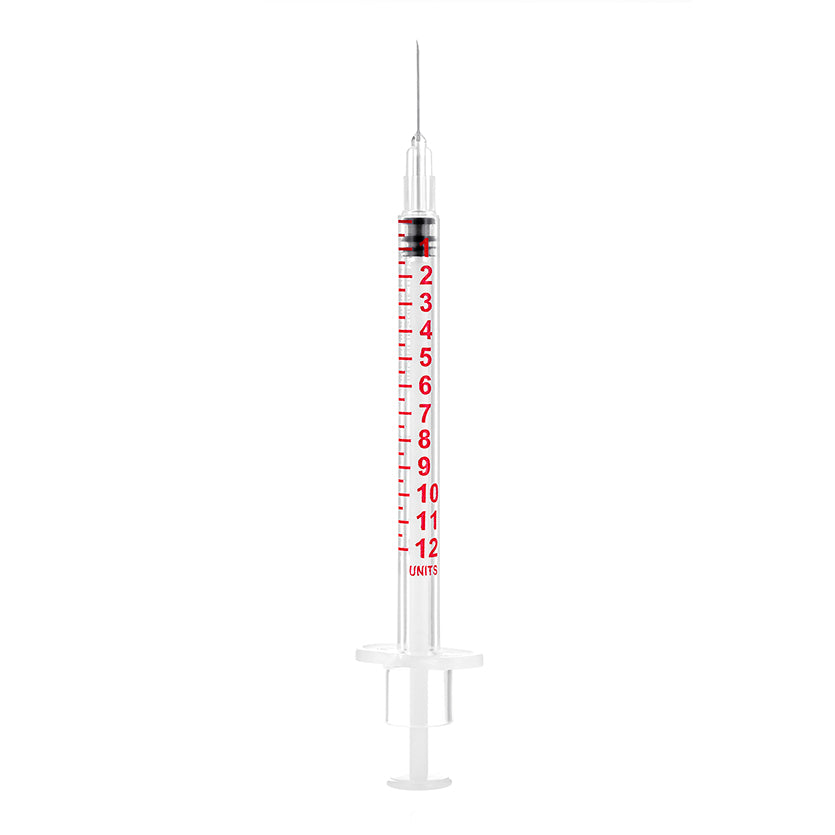 BX/100 - SOL-VET 0.3ml U-40 Insulin Syringe w/Fixed Needle 29G*1/2 (half unit markings)(PE Bag) (ANIMALS ONLY)