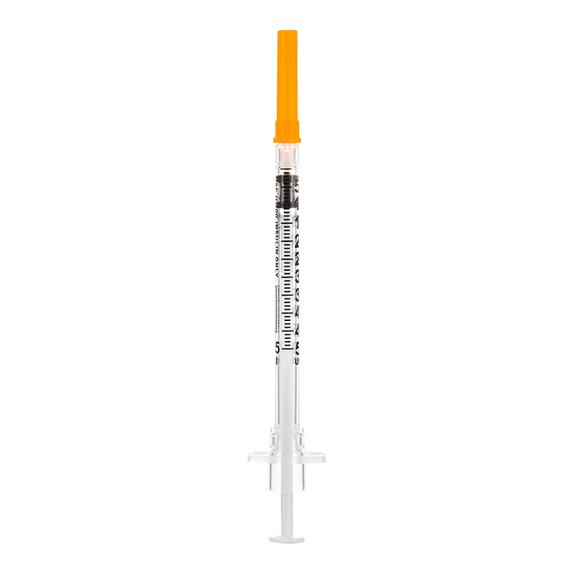 BX/100 - SOL-CARE 0.5ml Insulin Safety Syringe w/Fixed Needle 30G*8mm (U-100 Insulin Only)