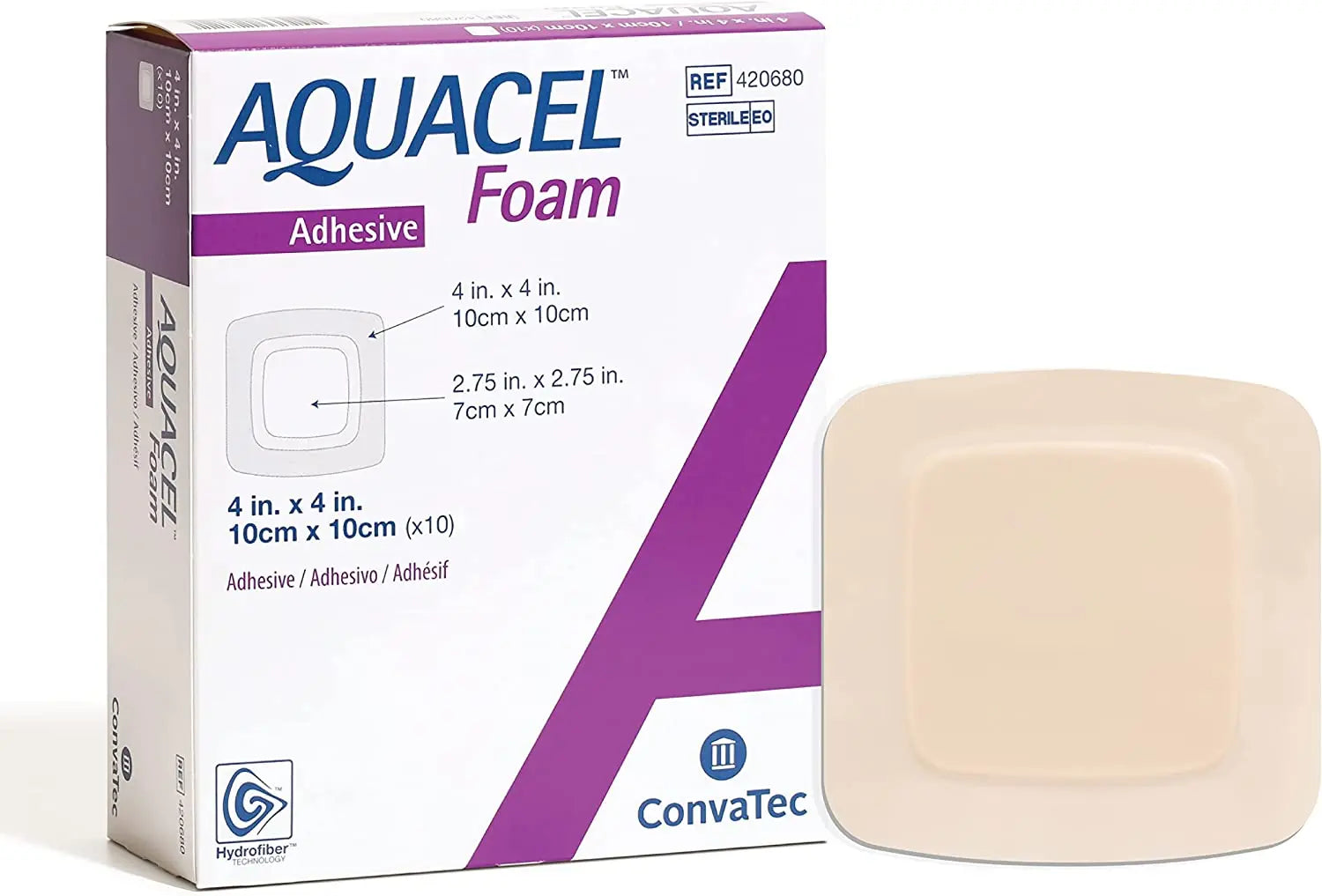 Aquacel Foam Hydrofiber Adhesive Heel Dressing 19.8cm X 14cm - Box Of 5 - Home Health Store Inc