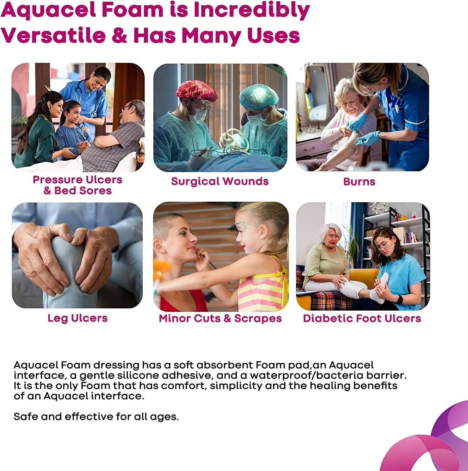 Aquacel Ag Foam Non-Adhesive Dressing 15cm X 15cm - Box Of 5 - Home Health Store Inc
