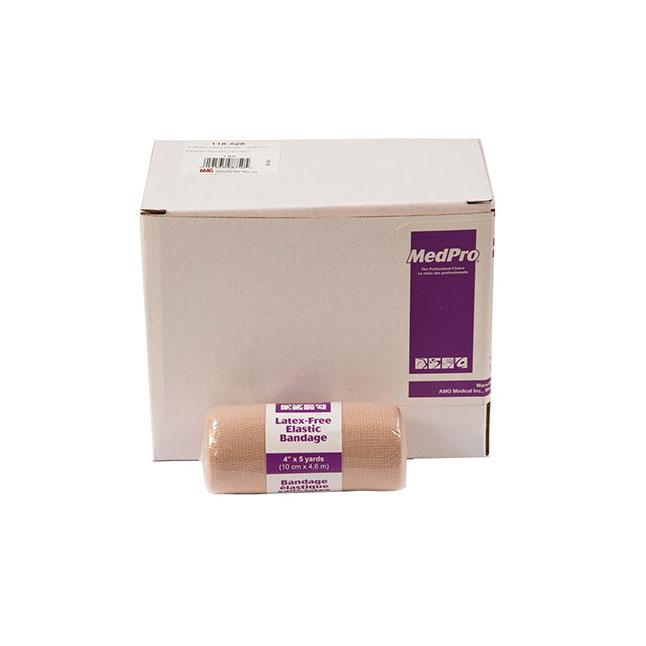 AMG 118-528 PK/12 MEDPRO ELASTIC BANDAGE 4" X 5YD LATEX-FREE