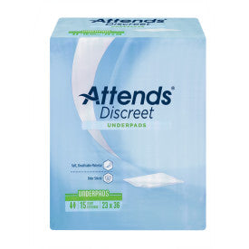 Attends Discreet Underpad, 23" x 36" - 10 bags of 15