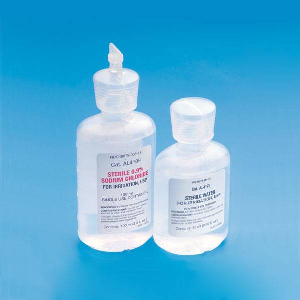 Dual Top 0.9% Sodium Chloride (NaCl) Solution, 100 mL (Case of 25)