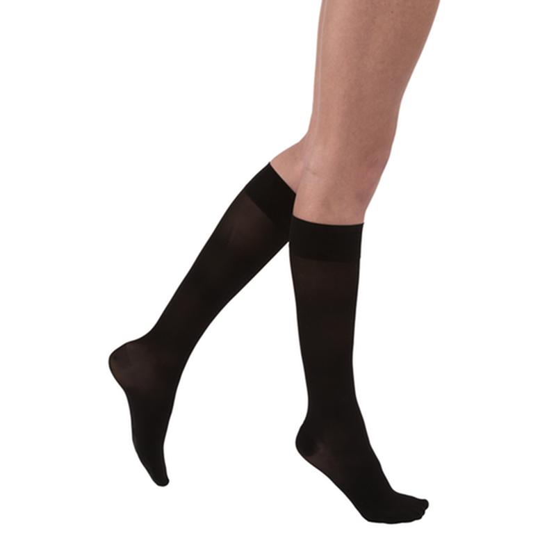 Pr/1 Jobst Ultrasheer Women, Knee High Petite, 20-30Mmhg, Xl, Classic Black, Closed Toe