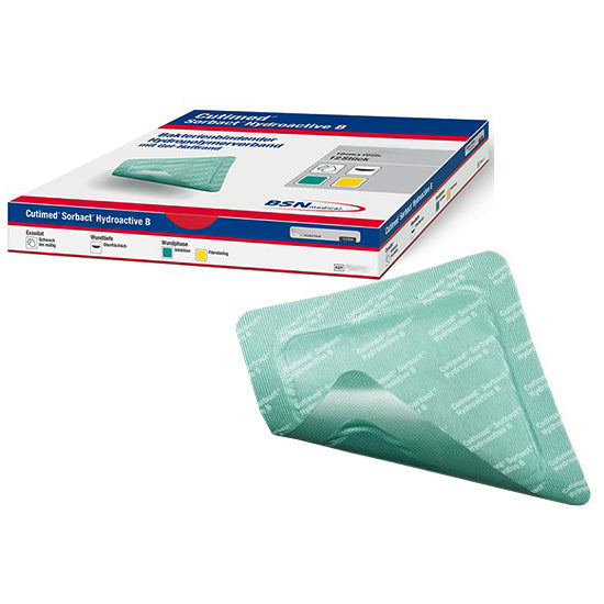 Cutimed Sorbact Hydroactive B Antimicrobial Foam Dressing, Adh Border, 19cm X 19cm - Box Of 10 - Home Health Store Inc