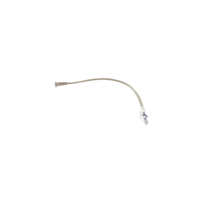 EA/1 CONNECTING TUBE W/ MALE LUER LOCK & DRAINAGE BAG CONNECTOR 14FR 30cm W/ FEMALE LUER LOCK TO TUOHY-BORST ADAPTER ATTACHED - Home Health Store Inc